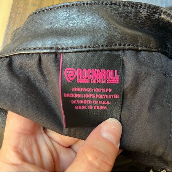 Black Studded Faux Leather Mini Skirt Asymmetrical Hem Rock Chic Y2K Staple - Picture 12 of 16